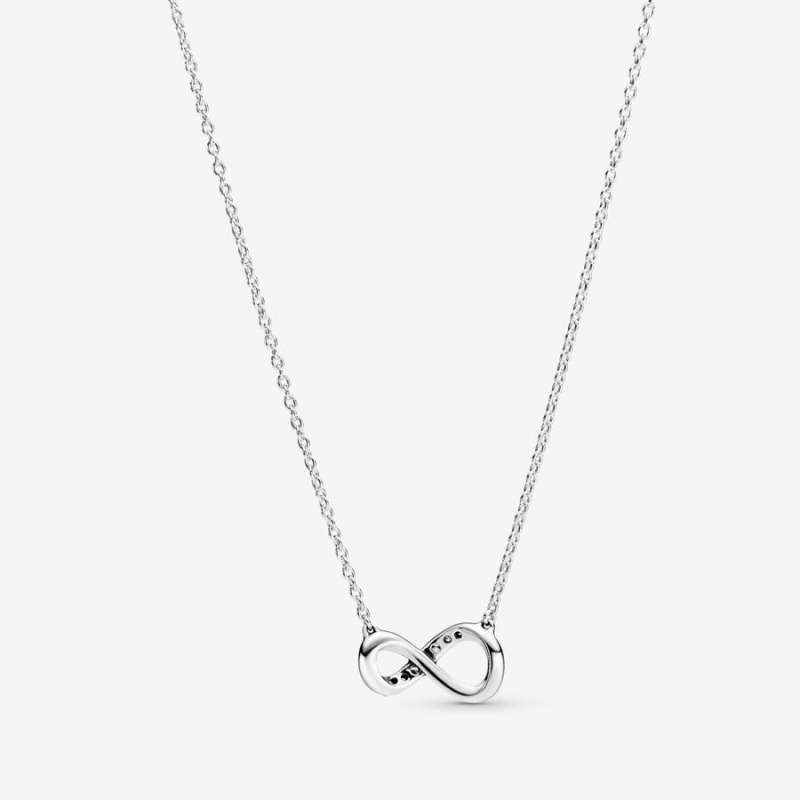 Pandora Sparkling Infinity Collier Kette mit Anhänger Silber | WEZFXPN-29