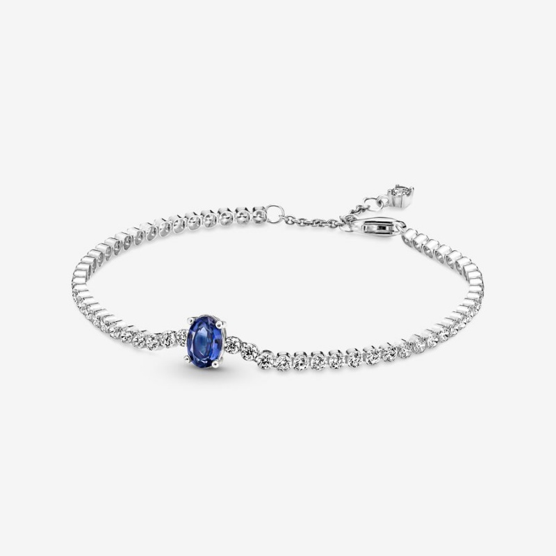 Pandora Sparkling Pavé Tennis Nicht-charme Silber | KFOUNBT-10