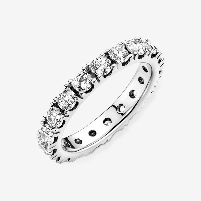 Pandora Sparkling Row Eternity Band Silber | FSUWYKZ-42