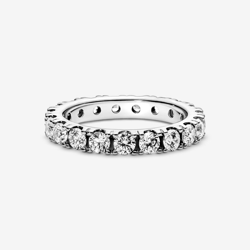 Pandora Sparkling Row Eternity Band Silber | FSUWYKZ-42