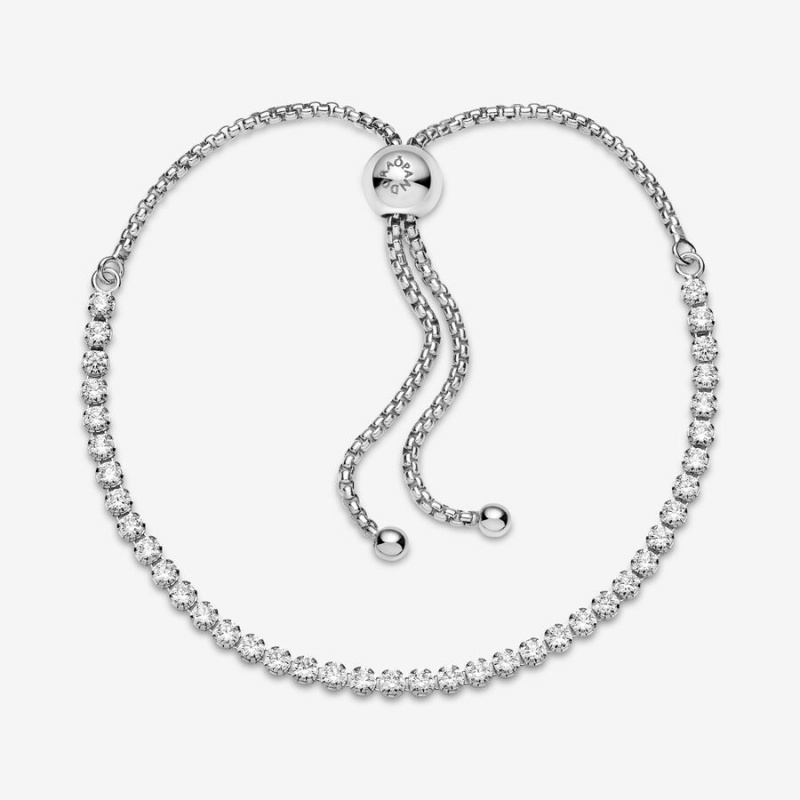 Pandora Sparkling Slider Tennis Gleiten Silber | ANSTMEQ-28