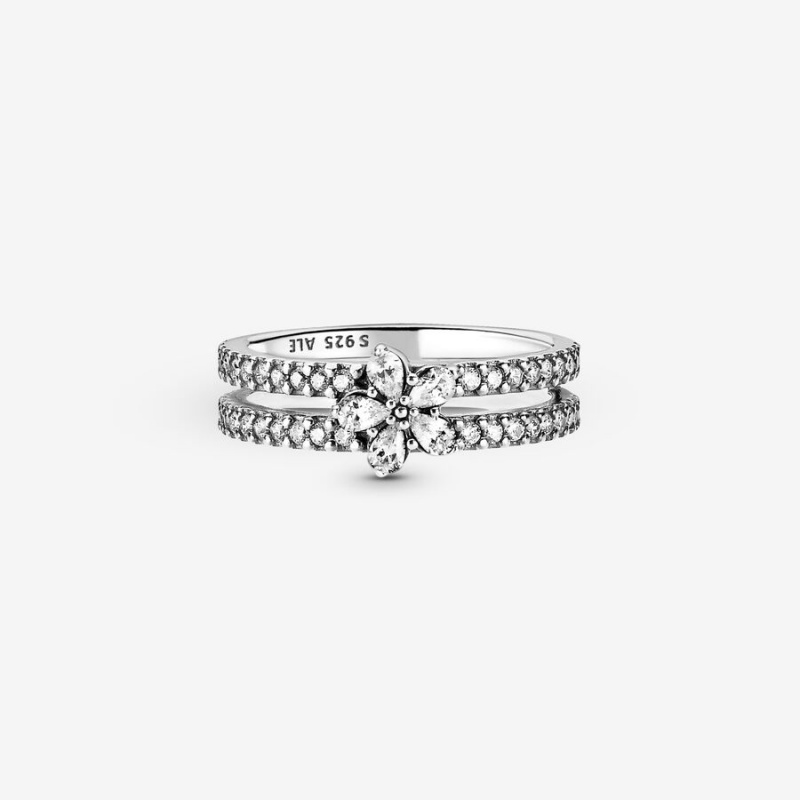 Pandora Sparkling Snowflake Double Aussage Silber | TSM-918762