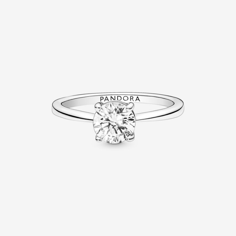 Pandora Sparkling Solitaire Solitär Silber | YKLUOFD-04