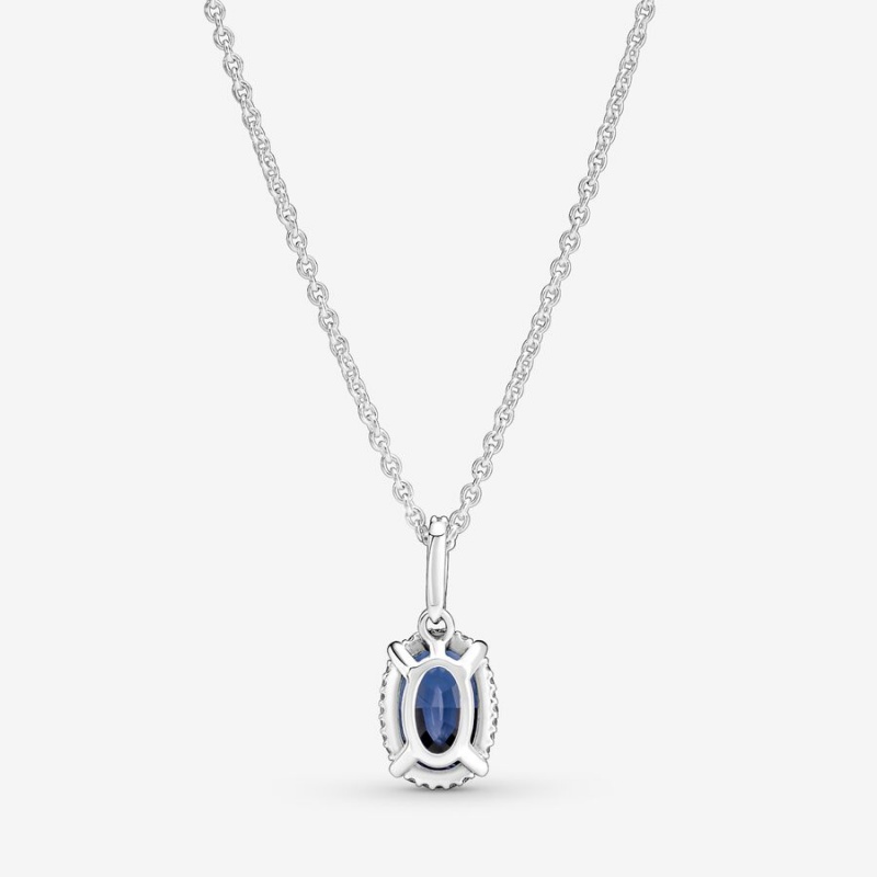 Pandora Sparkling Statement Halo Kette mit Anhänger Silber | QUYHTSX-80