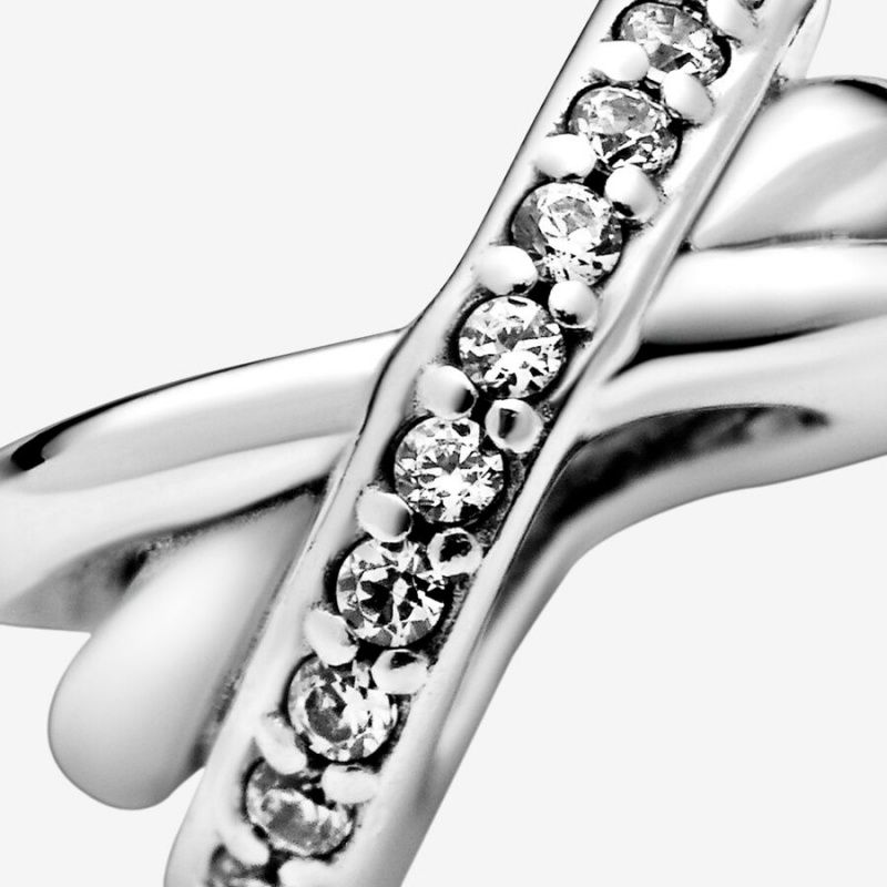 Pandora Sparkling and Polished Lines Spacer Abstandshalter Silber | XYPBVOE-50