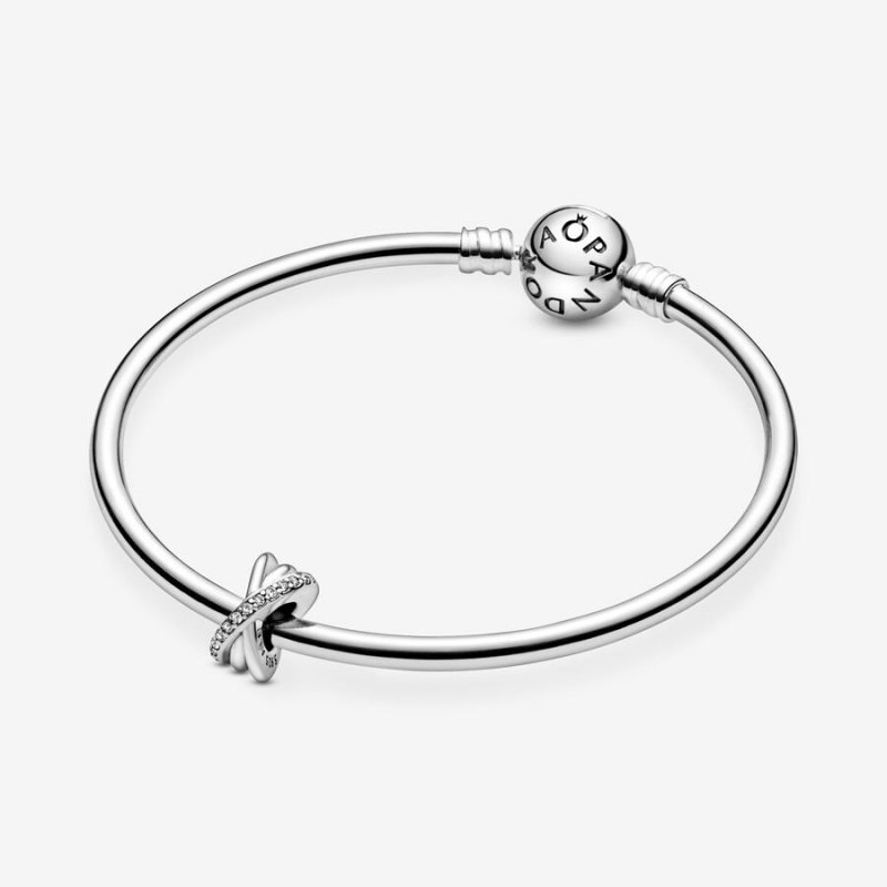 Pandora Sparkling and Polished Lines Spacer Abstandshalter Silber | XYPBVOE-50