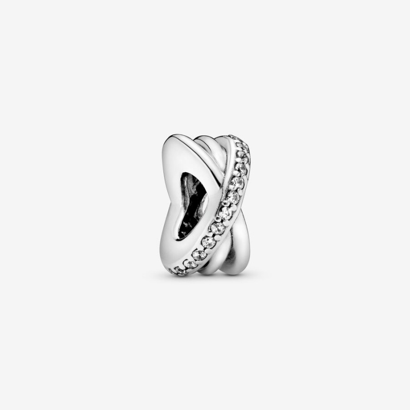 Pandora Sparkling and Polished Lines Spacer Abstandshalter Silber | XYPBVOE-50