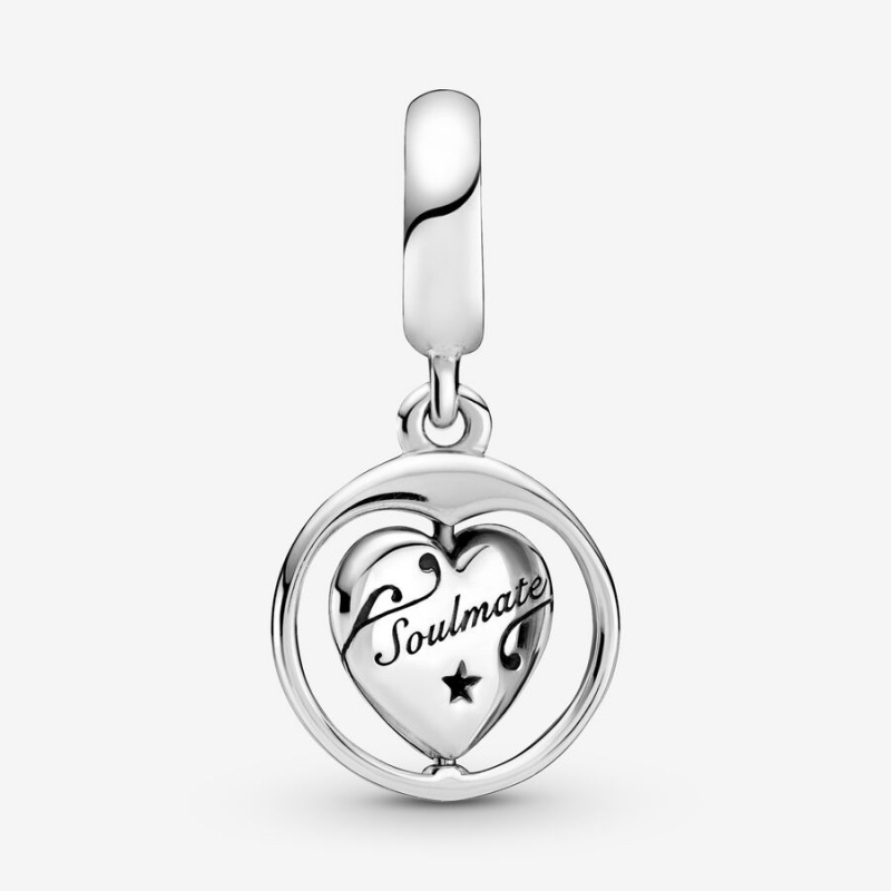 Pandora Spinning Forever & Always Soulmate Dangle Charm mit Anhänger Silber | ROXIUHZ-15