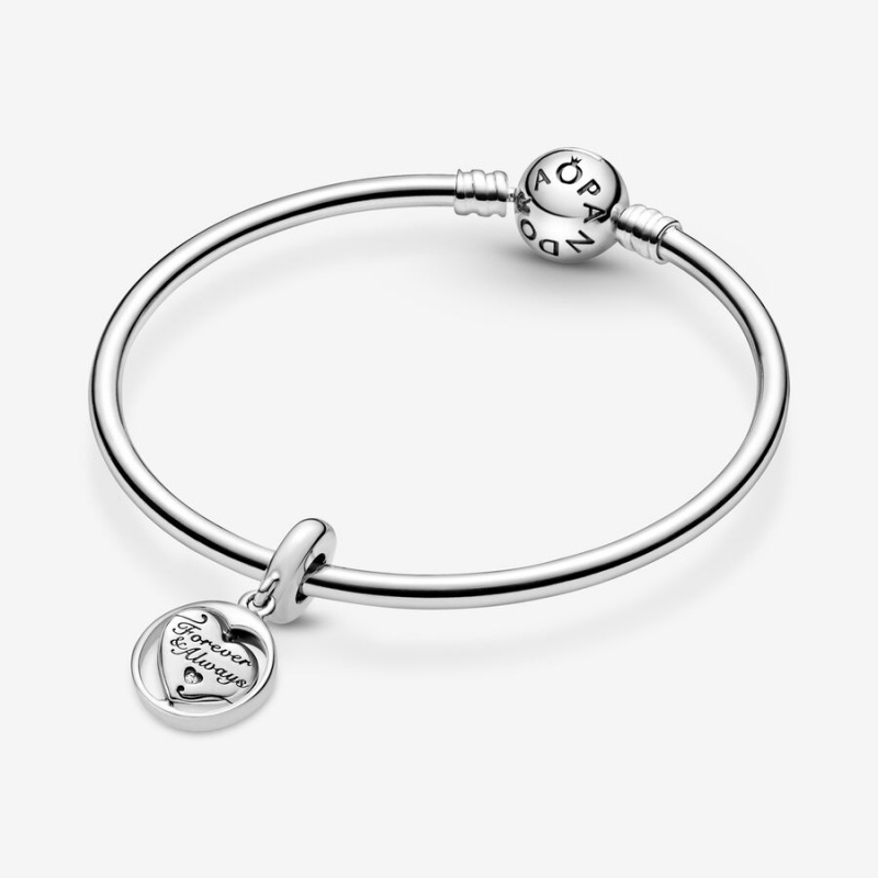 Pandora Spinning Forever & Always Soulmate Dangle Charm mit Anhänger Silber | ROXIUHZ-15