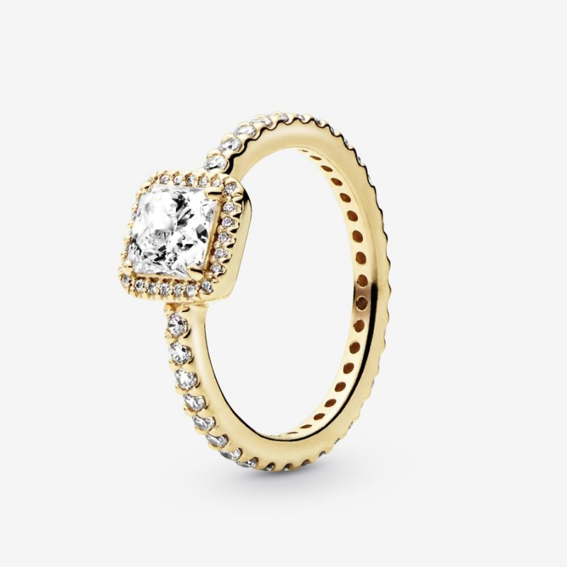 Pandora Square Sparkle Halo Halo Gold | OZLHWAD-32