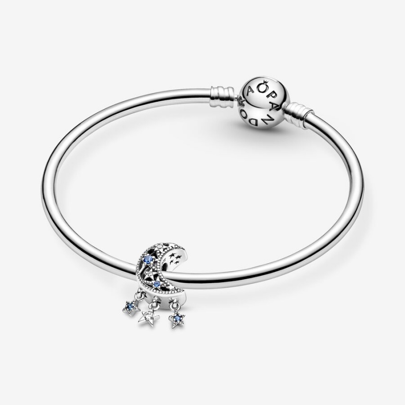 Pandora Star & Crescent Moon Charm mit Anhänger Silber | BZISDVP-92