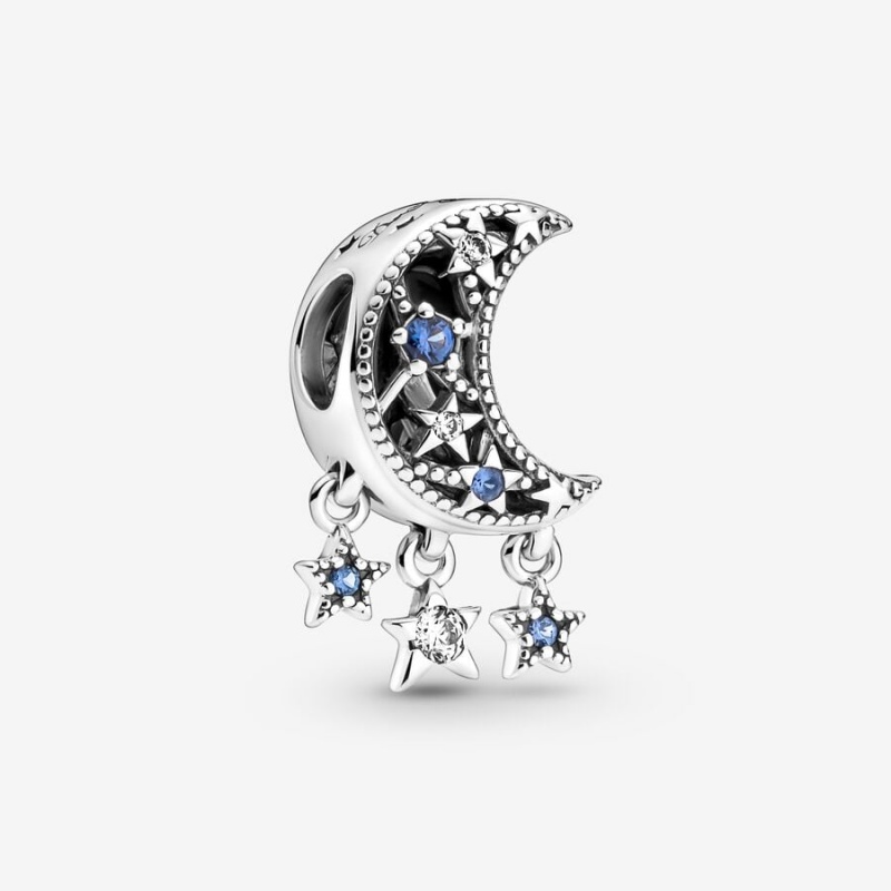 Pandora Star & Crescent Moon Charm mit Anhänger Silber | BZISDVP-92