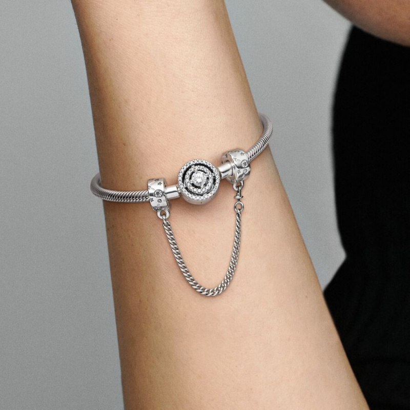 Pandora Stars & Galaxy Sicherheits Safety Chains Silber | TWGEPXO-20