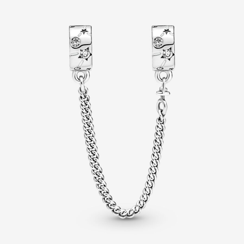 Pandora Stars & Galaxy Sicherheits Safety Chains Silber | TWGEPXO-20