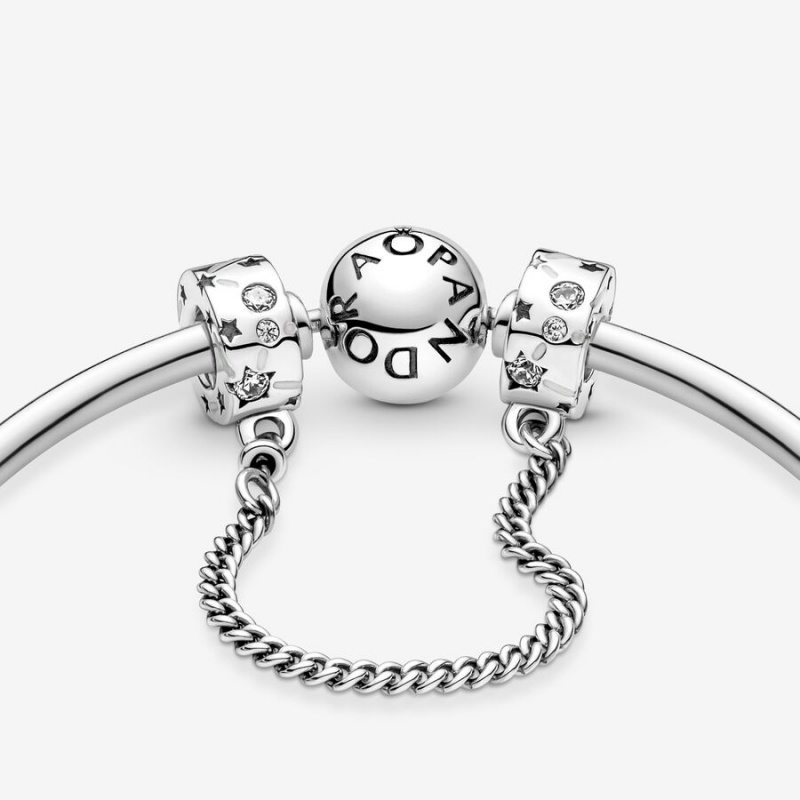 Pandora Stars & Galaxy Sicherheits Safety Chains Silber | TWGEPXO-20