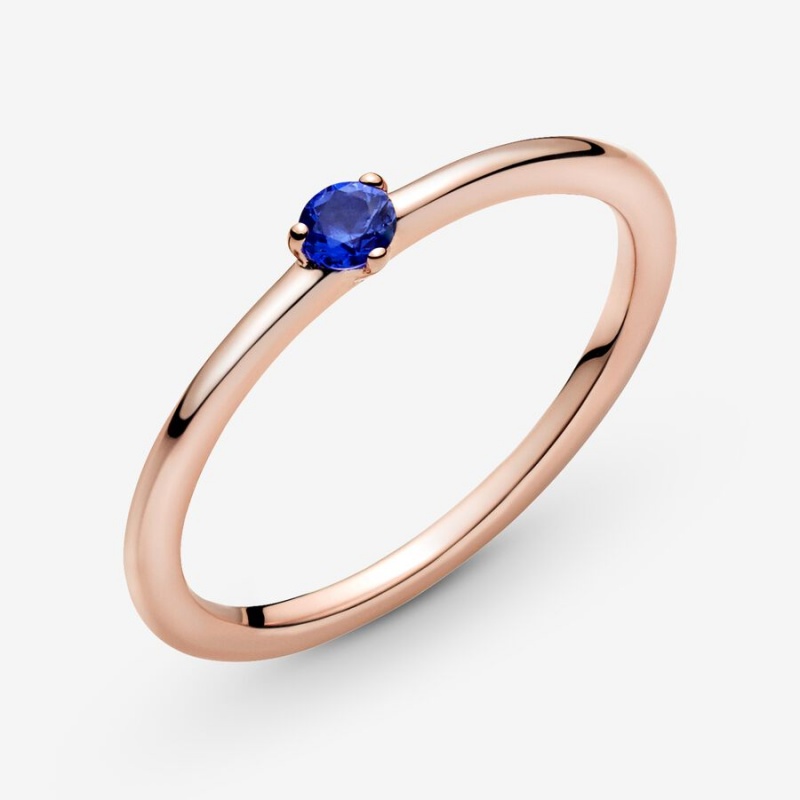 Pandora Stellar Blue Solitaire Solitär Rosa Gold | KRPOFSI-08