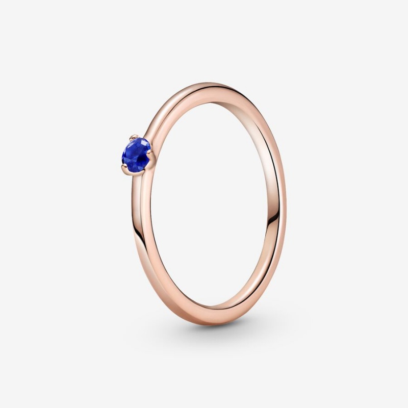 Pandora Stellar Blue Solitaire Solitär Rosa Gold | KRPOFSI-08