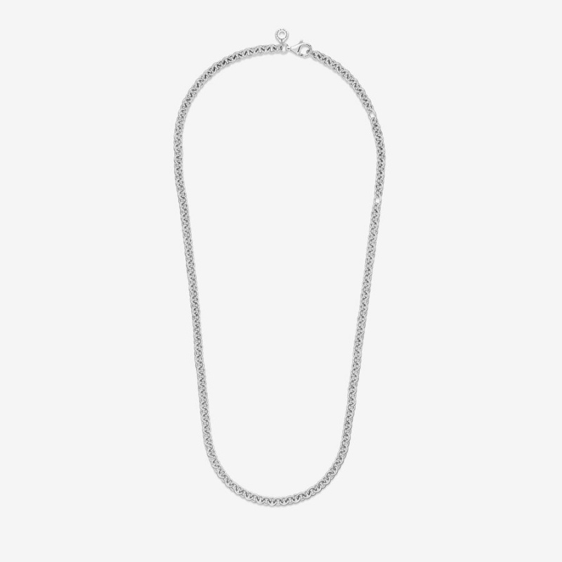 Pandora Thick Cable Halsketten Silber | KGPIFDQ-73