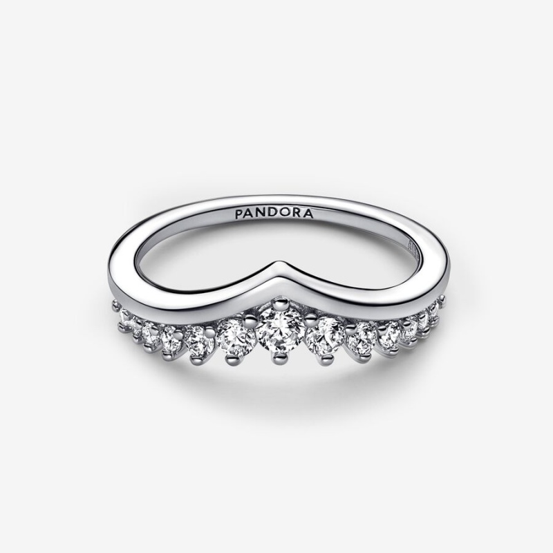 Pandora Timeless Wish Floating Pavé Stapelbar Silber | DNW-932146