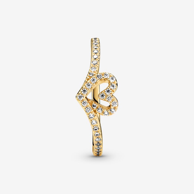 Pandora Timeless Wish Sparkling Herz Gold | OJS-516987