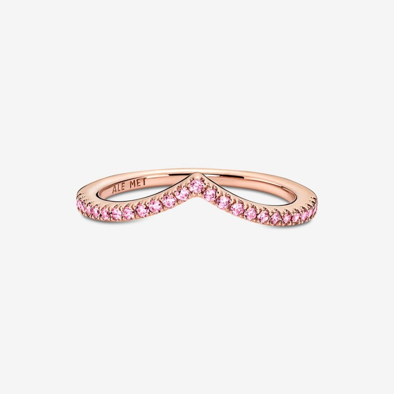 Pandora Timeless Wish Sparkling Pink Stapelbar Rosa Gold | ABR-297341