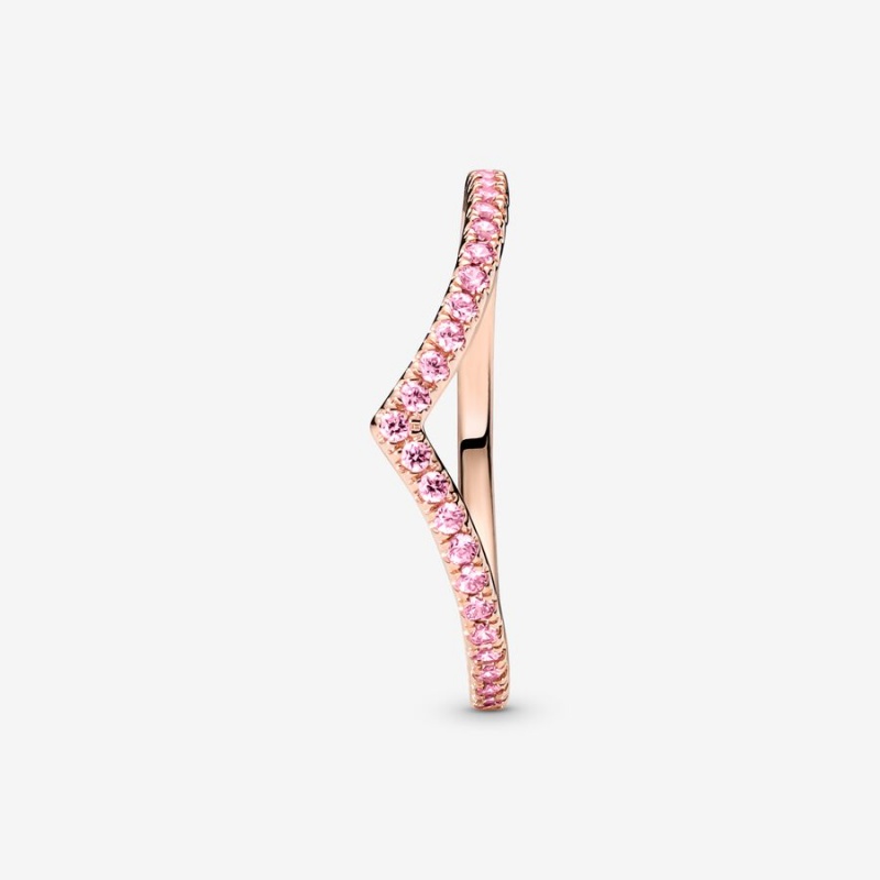 Pandora Timeless Wish Sparkling Pink Stapelbar Rosa Gold | ABR-297341