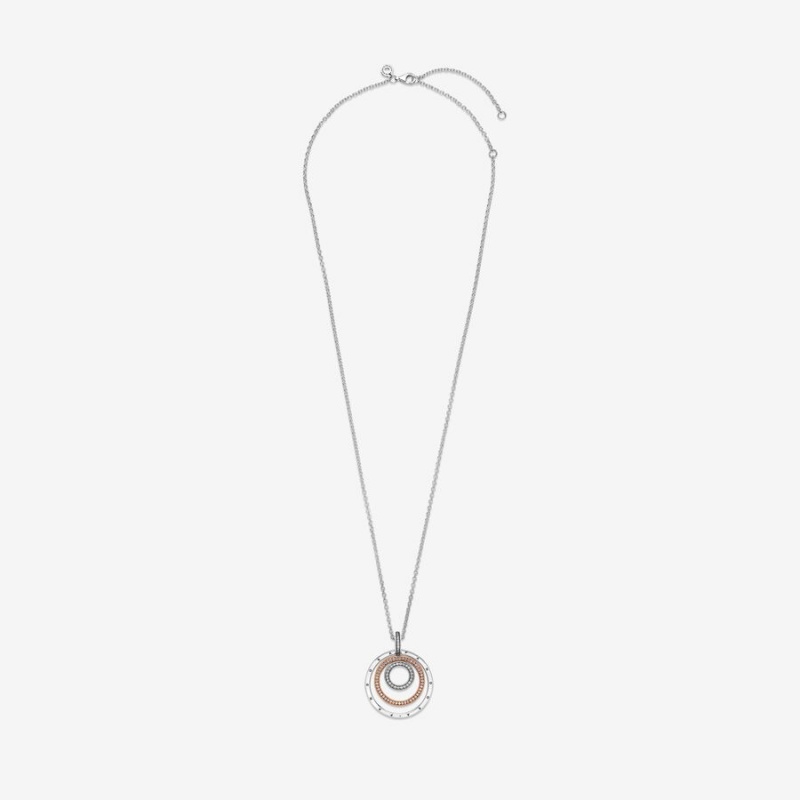 Pandora Two-tone Circles Kette mit Anhänger Two-tone | YRFNPZV-91