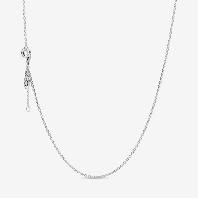 Pandora Two-tone Circles Pendant & Necklace Kette mit Anhänger Silber | MGWDEKC-73