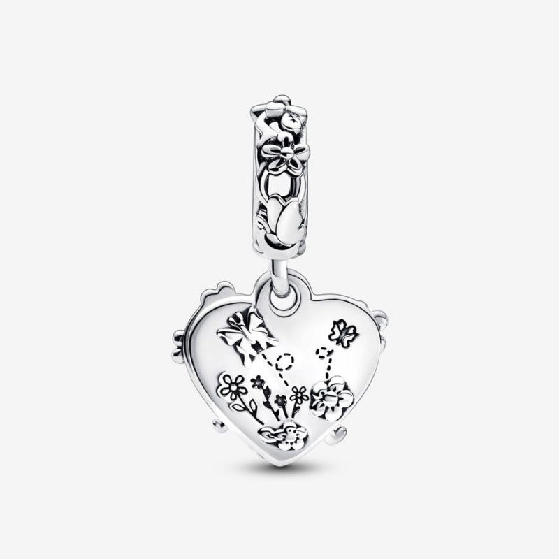 Pandora Winnie the Pooh & Piglet Double Dangle Charm mit Anhänger Silber | PXMANCR-81